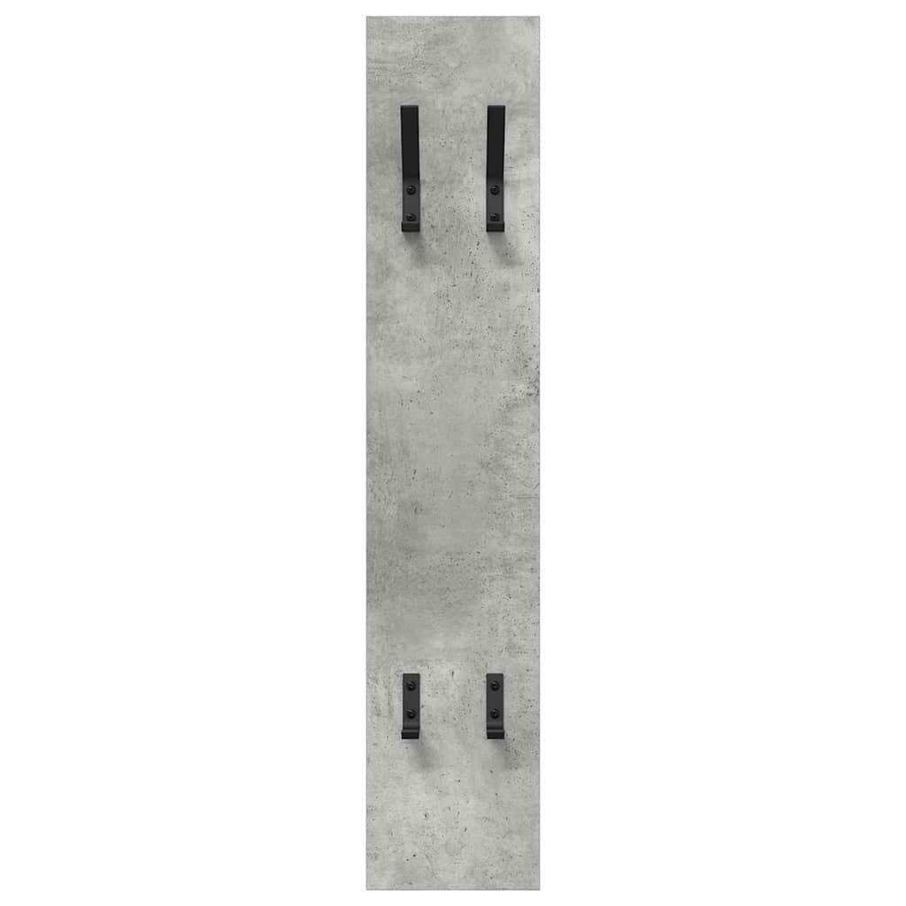 Vješalica za kapute na zidu Betonski sivi 20 x 1,5 x 100 cm