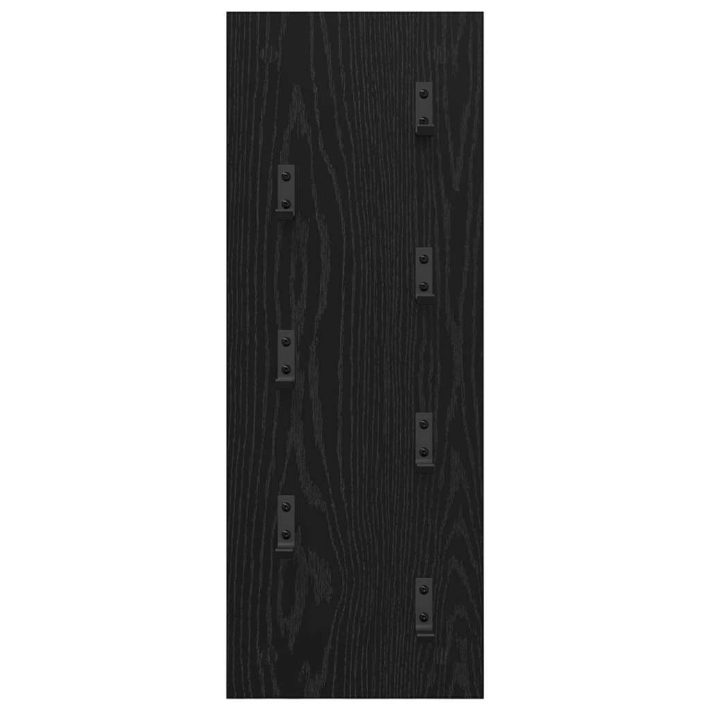 Vješalica za kapute na zidu Zidne Crni hrast 30 x 1,5 x 80 cm