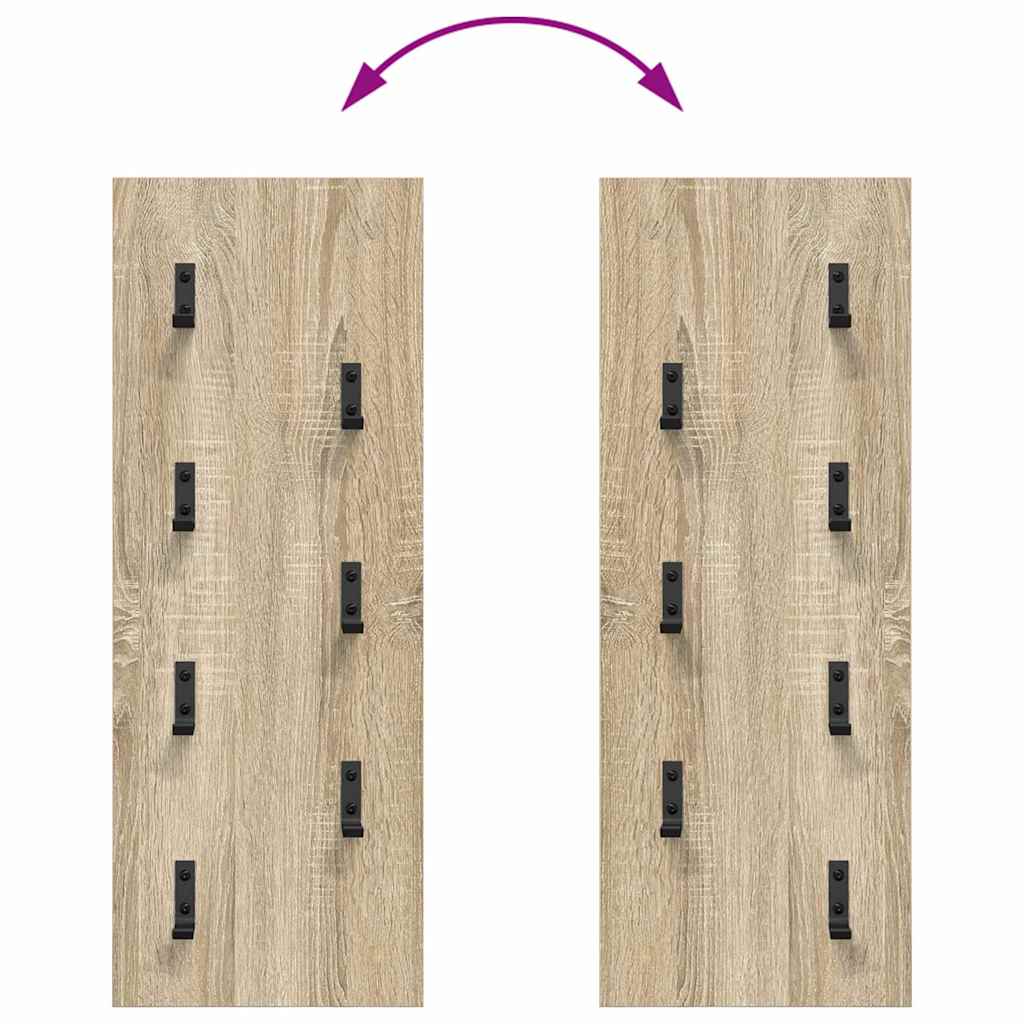 Vješalica za kapute na zidu Zidne Sonoma hrast 30 x 1,5 x 80 cm
