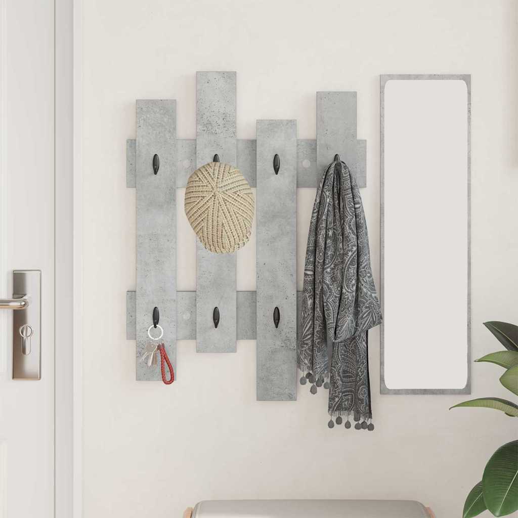 Vješalica za kapute na zidu Zidne Betonski sivi 60 x 3 x 82 cm