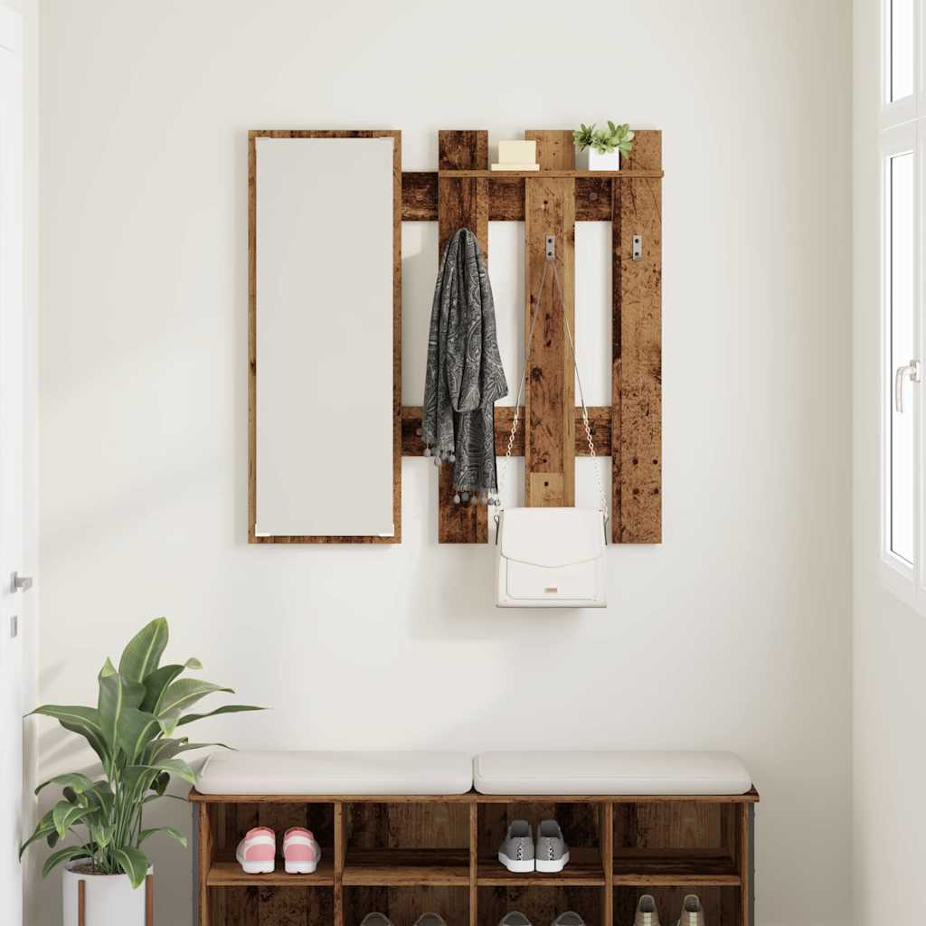 Vješalica za kapute na zidu Zidne Staro drvo 100 x 10 x 100 cm