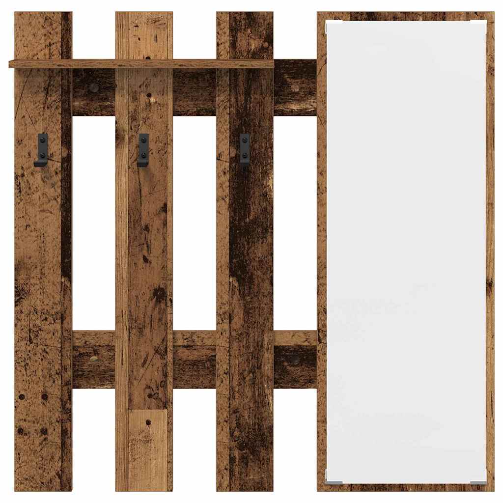 Vješalica za kapute na zidu Zidne Staro drvo 100 x 10 x 100 cm