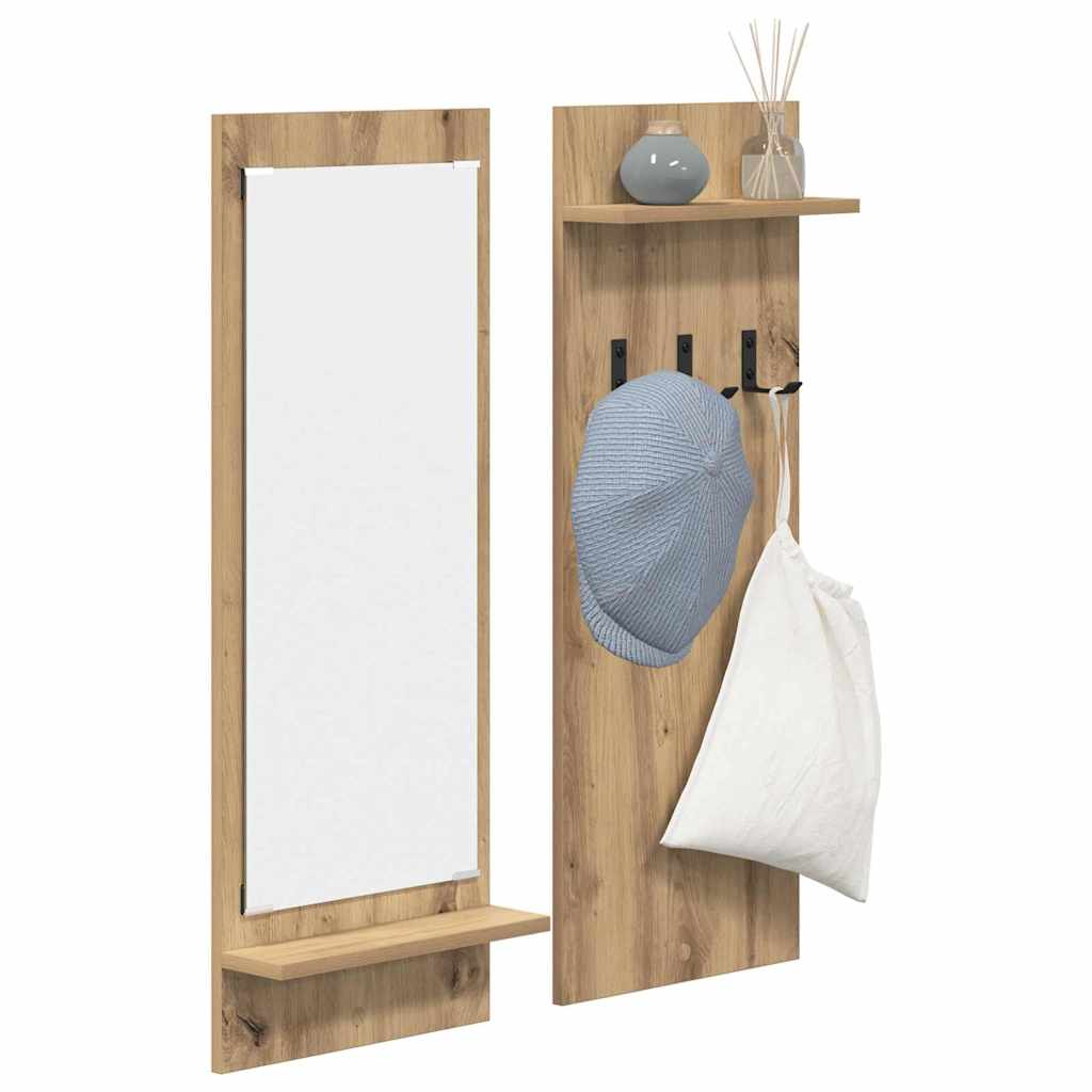 Vješalica za kapute na zidu Umjetnički hrast 70 x 10 x 90 cm
