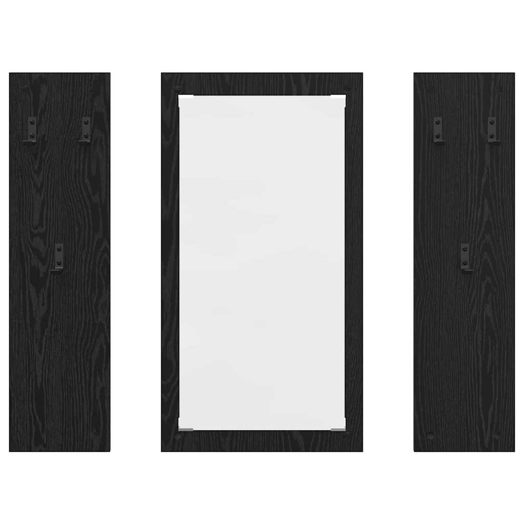 Vješalica za kapute na zidu Zidne Crni hrast 96 x 1,5 x 90 cm