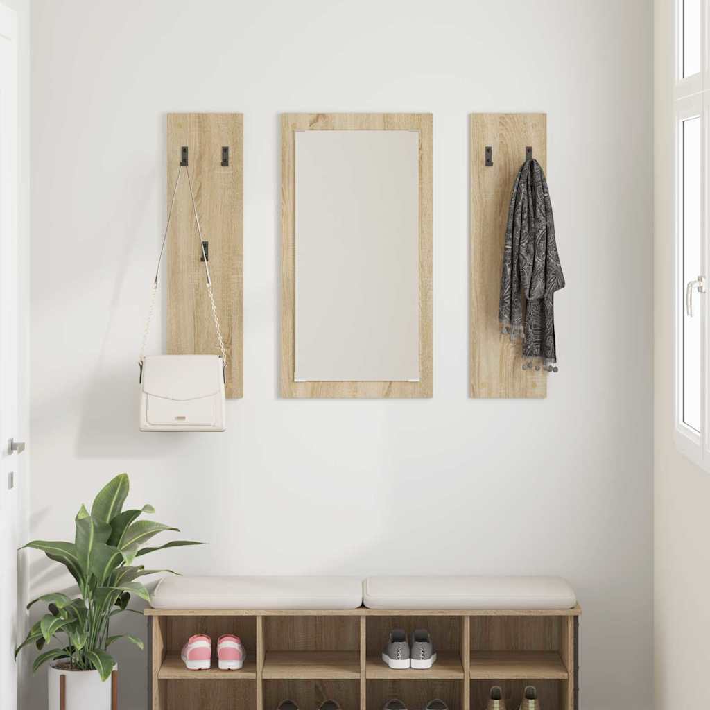 Vješalica za kapute na zidu Zidne Sonoma hrast 96 x 1,5 x 90 cm