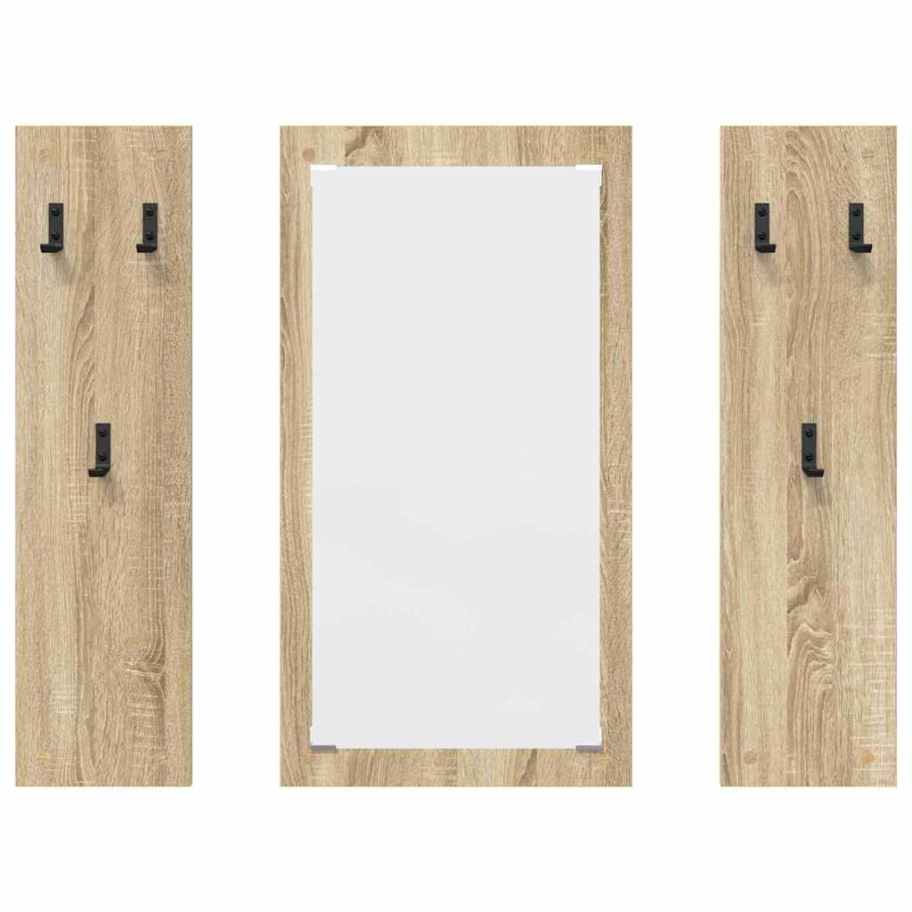 Vješalica za kapute na zidu Zidne Sonoma hrast 96 x 1,5 x 90 cm