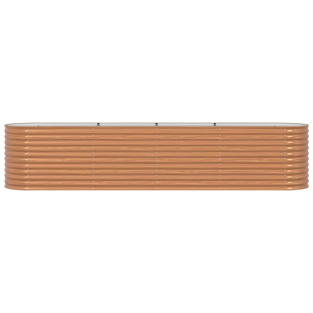 Povišena gredica Smeđa 400 x 80 x 81 cm Čelik