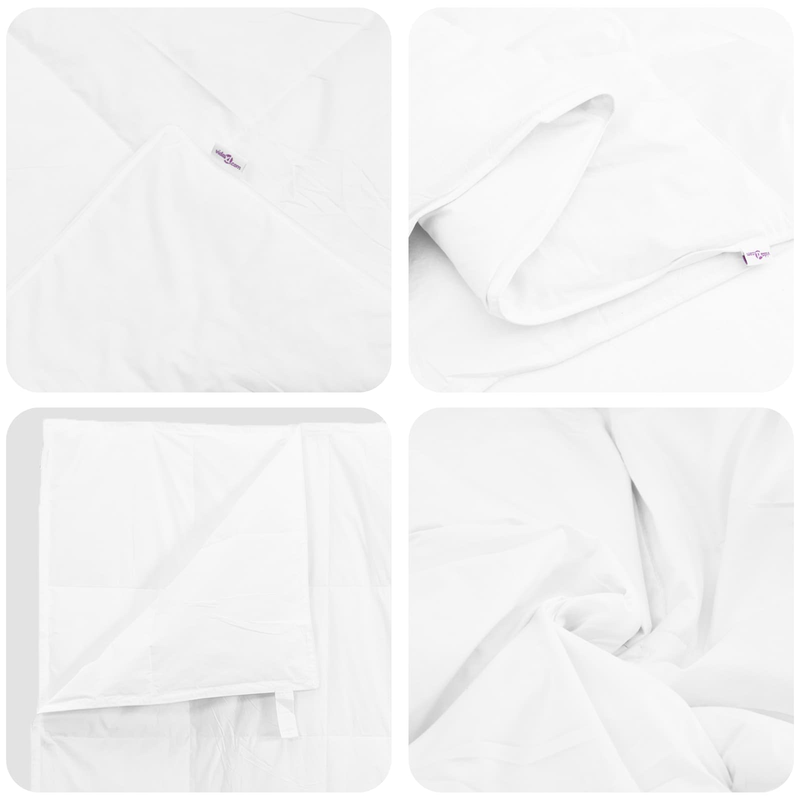 Ljetni pokrivač s jastukom 2 pcs Bijelo Perje