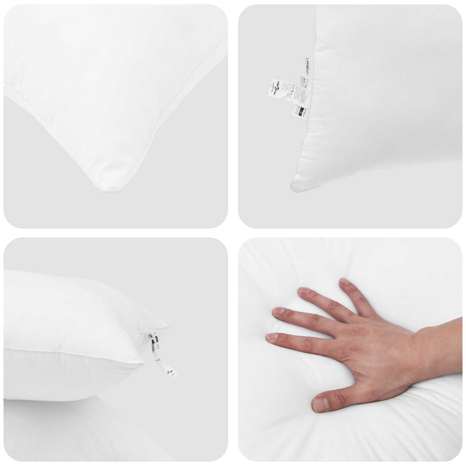 Pokrivač za sve sezone s jastukom 2 pcs Bijelo Mikrovlakna