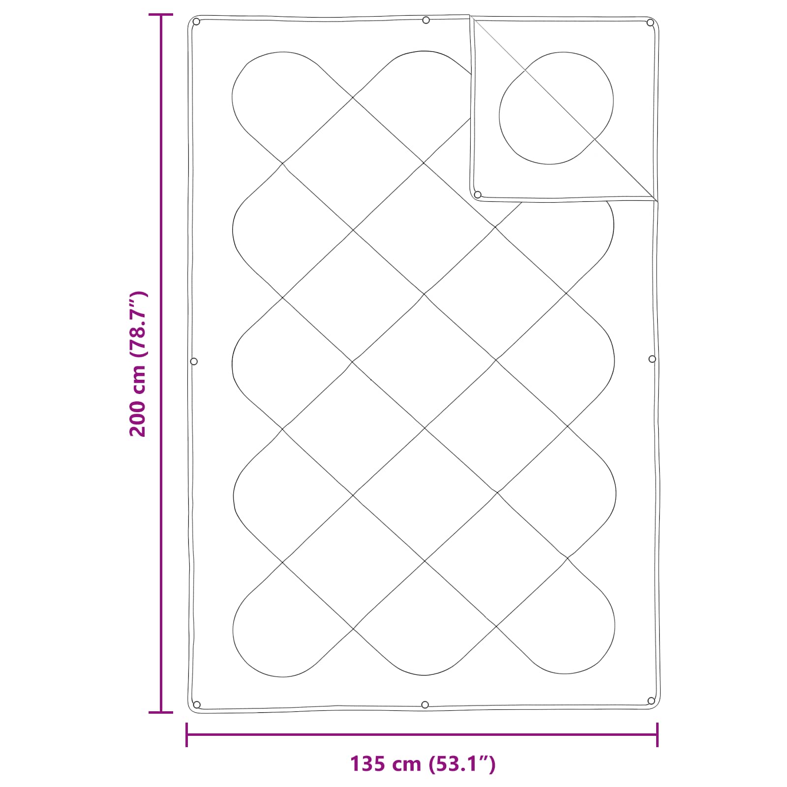 Set deka s jastukom 2 pcs Bijelo Mikrofibra