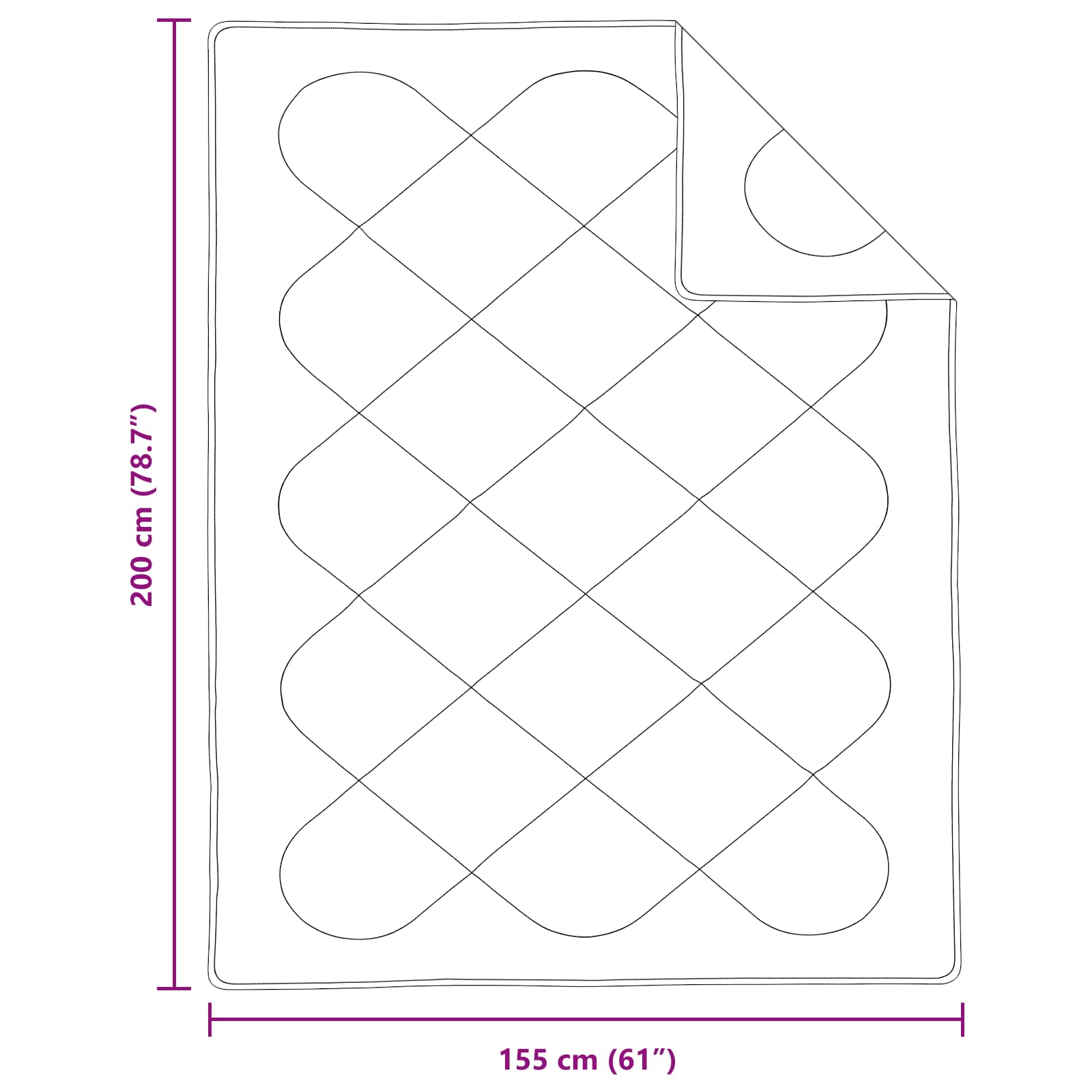 Set deka s jastukom 2 pcs Bijelo Mikrofibra