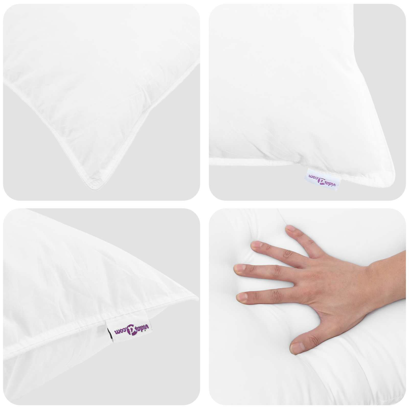 Duvet za sve sezone s jastukom 3 pcs Bijelo Mikrovlakna