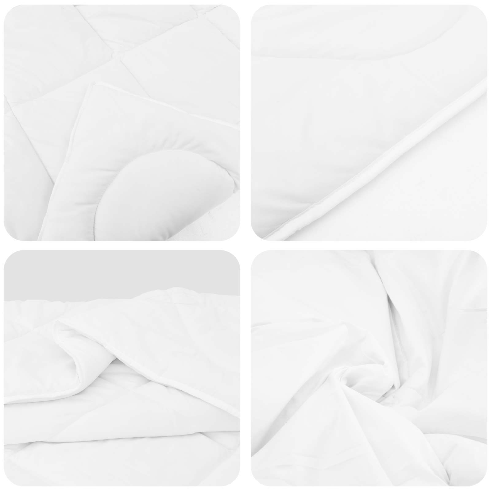 Poplun s jastukom 3 pcs Bijelo Mikrovlakna