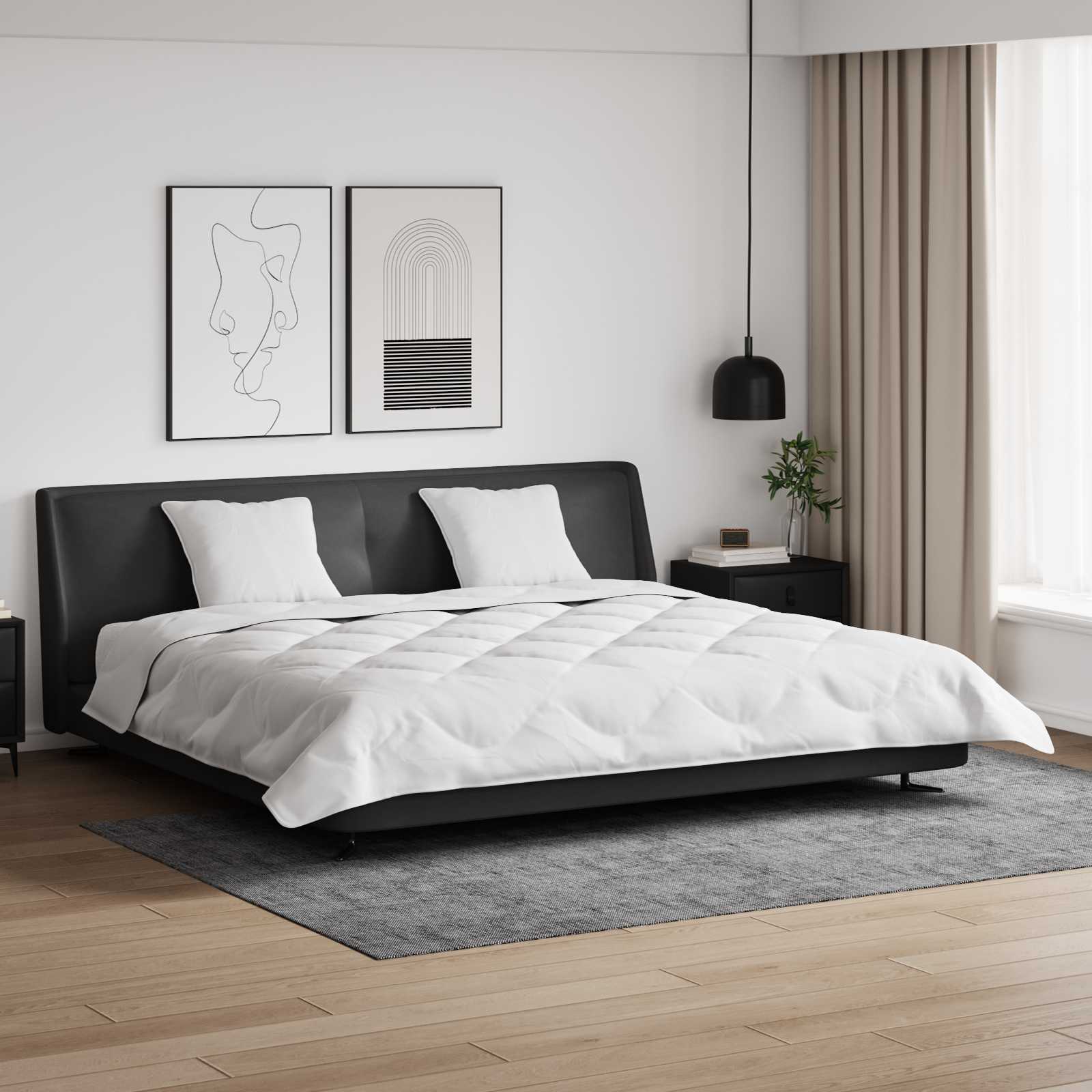 Duvet s jastucima s jastukom 3 pcs Bijelo Mikrofibra i Pero