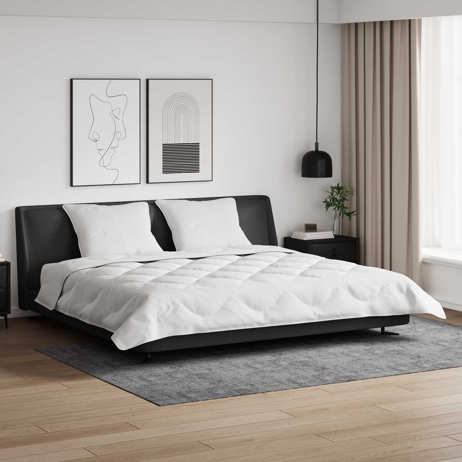 Duvet s jastucima s jastukom 3 pcs Bijelo Mikrofibra i Pero