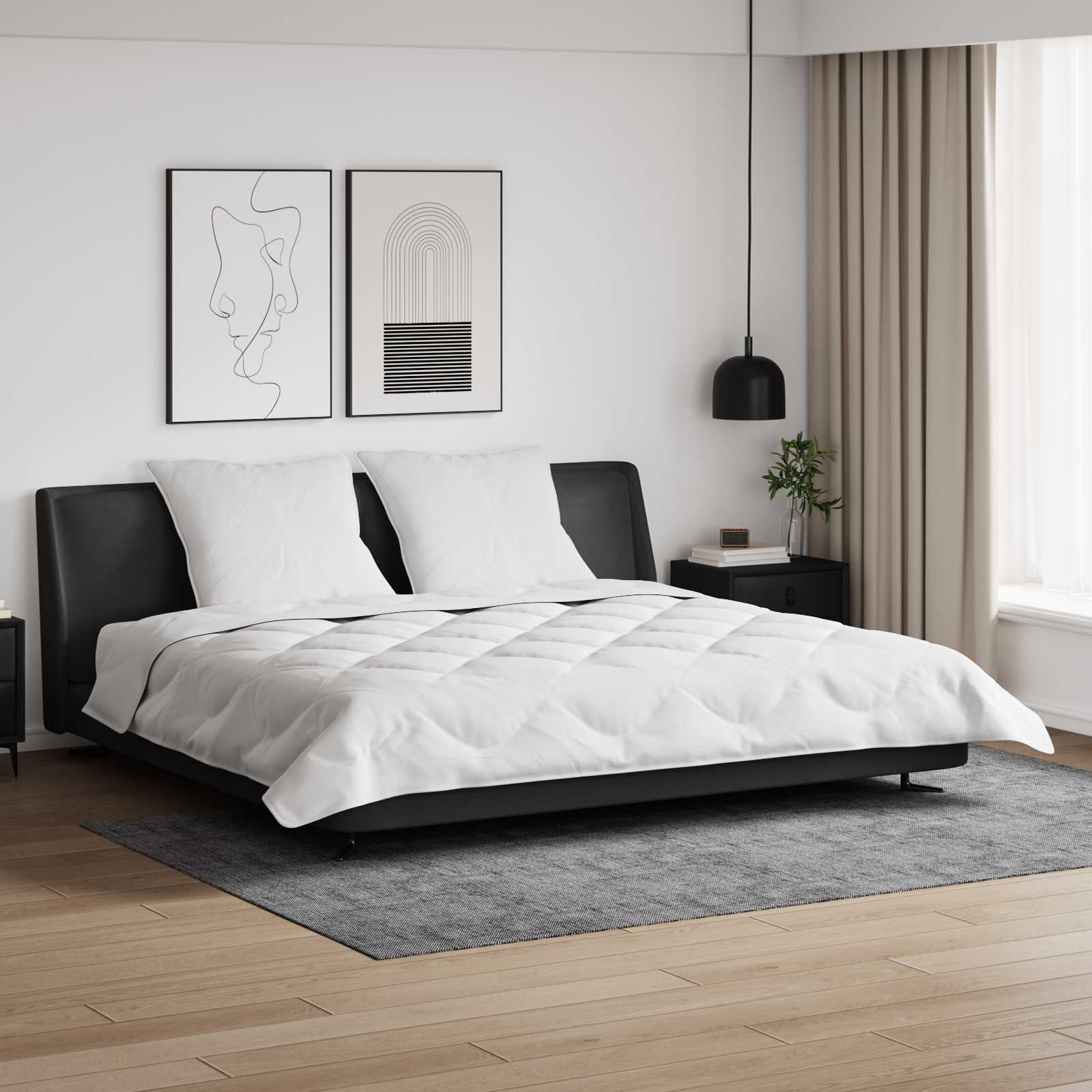 Duvet s jastucima s jastukom 3 pcs Bijelo Mikrofibra i Pero