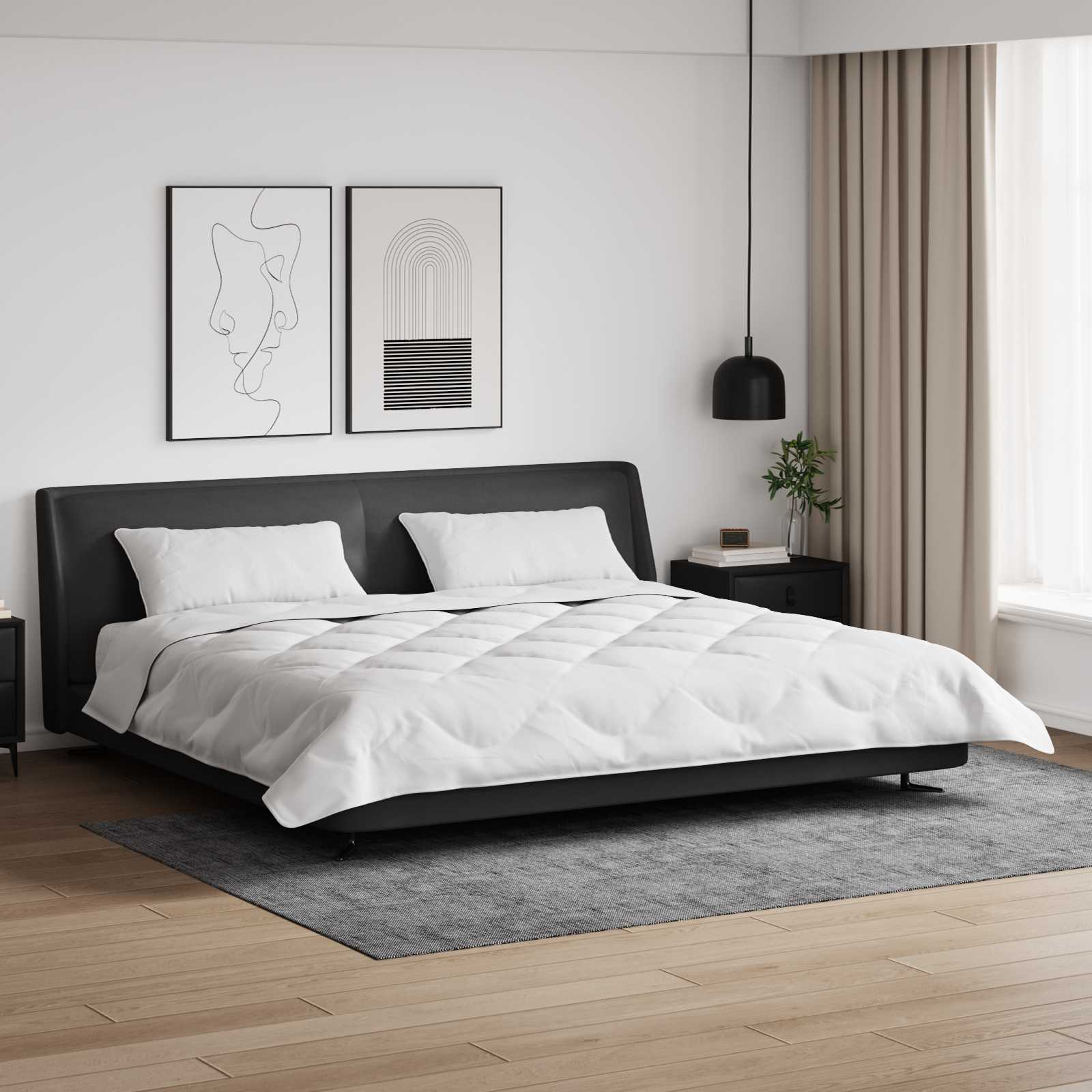 Duvet s jastucima s jastukom 3 pcs Bijelo Mikrofibra i Pero