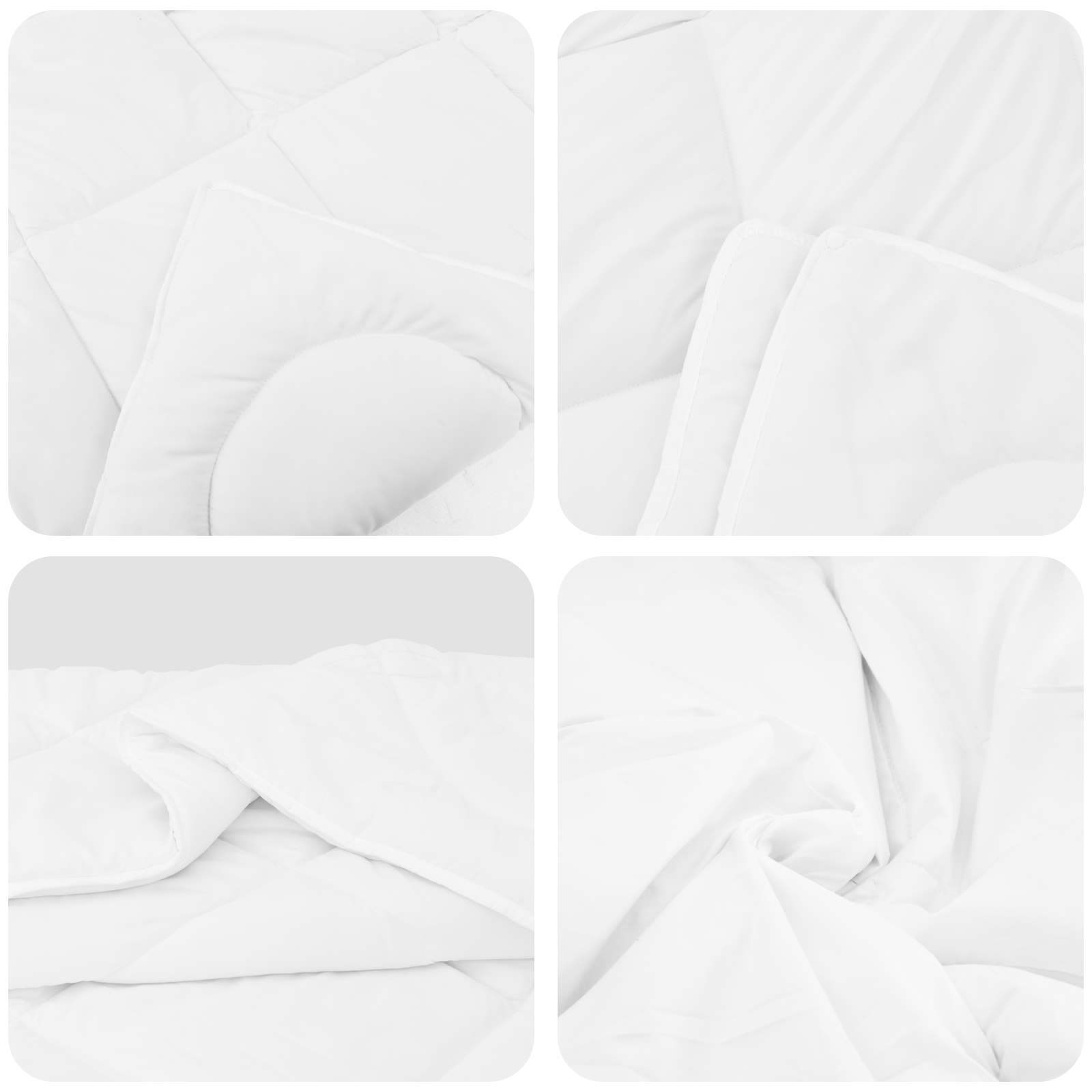Set deka s jastukom 3 pcs Bijelo Mikrofibra i Pero