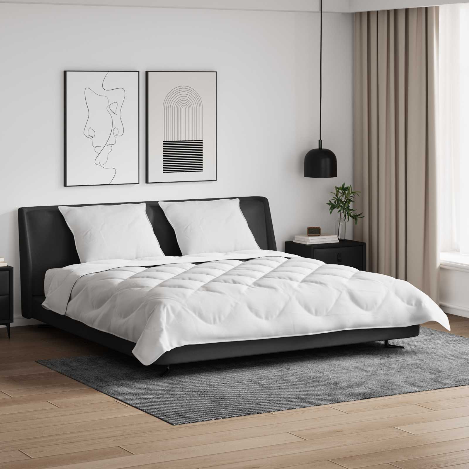 Duvet s jastucima s jastukom 3 pcs Bijelo Mikrovlakna