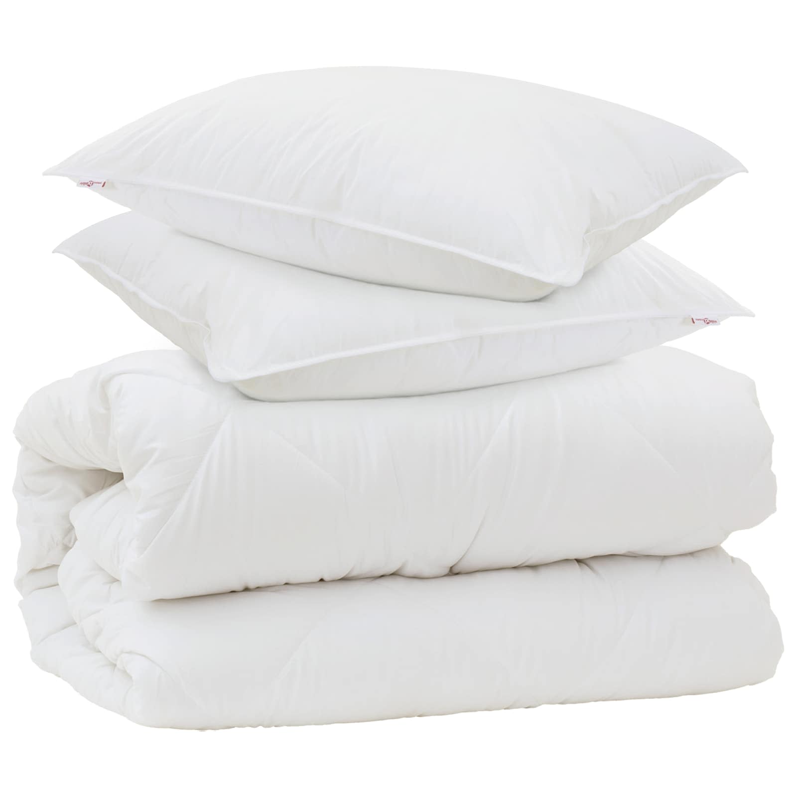 Duvet s jastucima s jastukom 3 pcs Bijelo Mikrovlakna