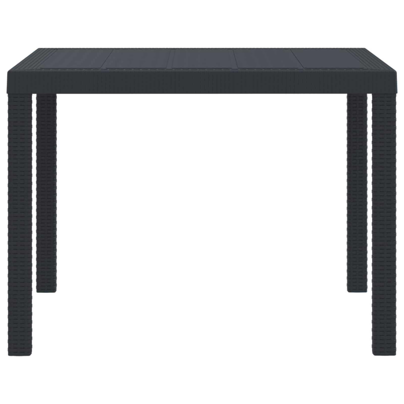 Stol za vrt Antracit 100 x 100 x 73 cm poliratan