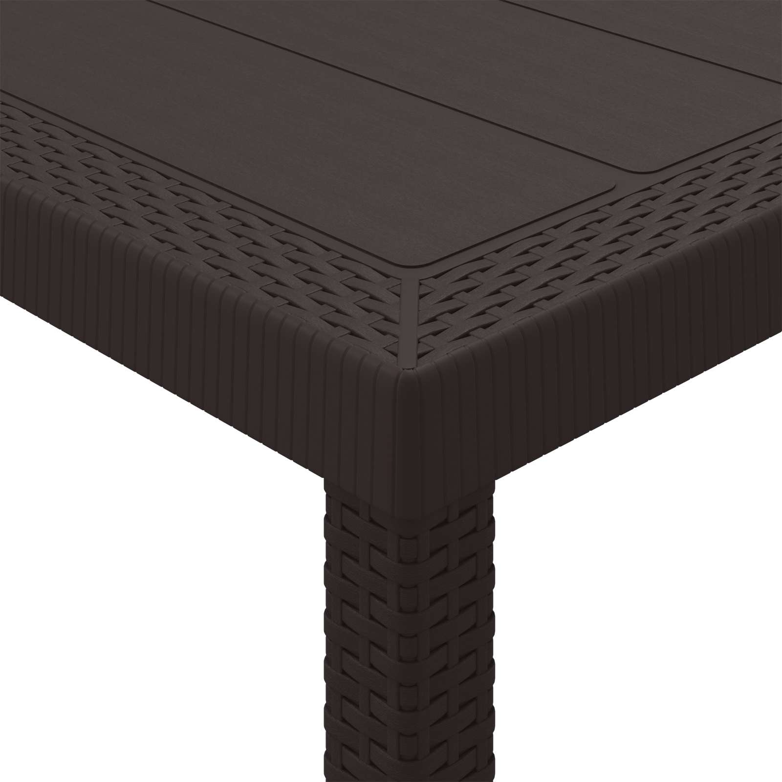 Stol za vrt Smeđa 200 x 100 x 73 cm poliratan