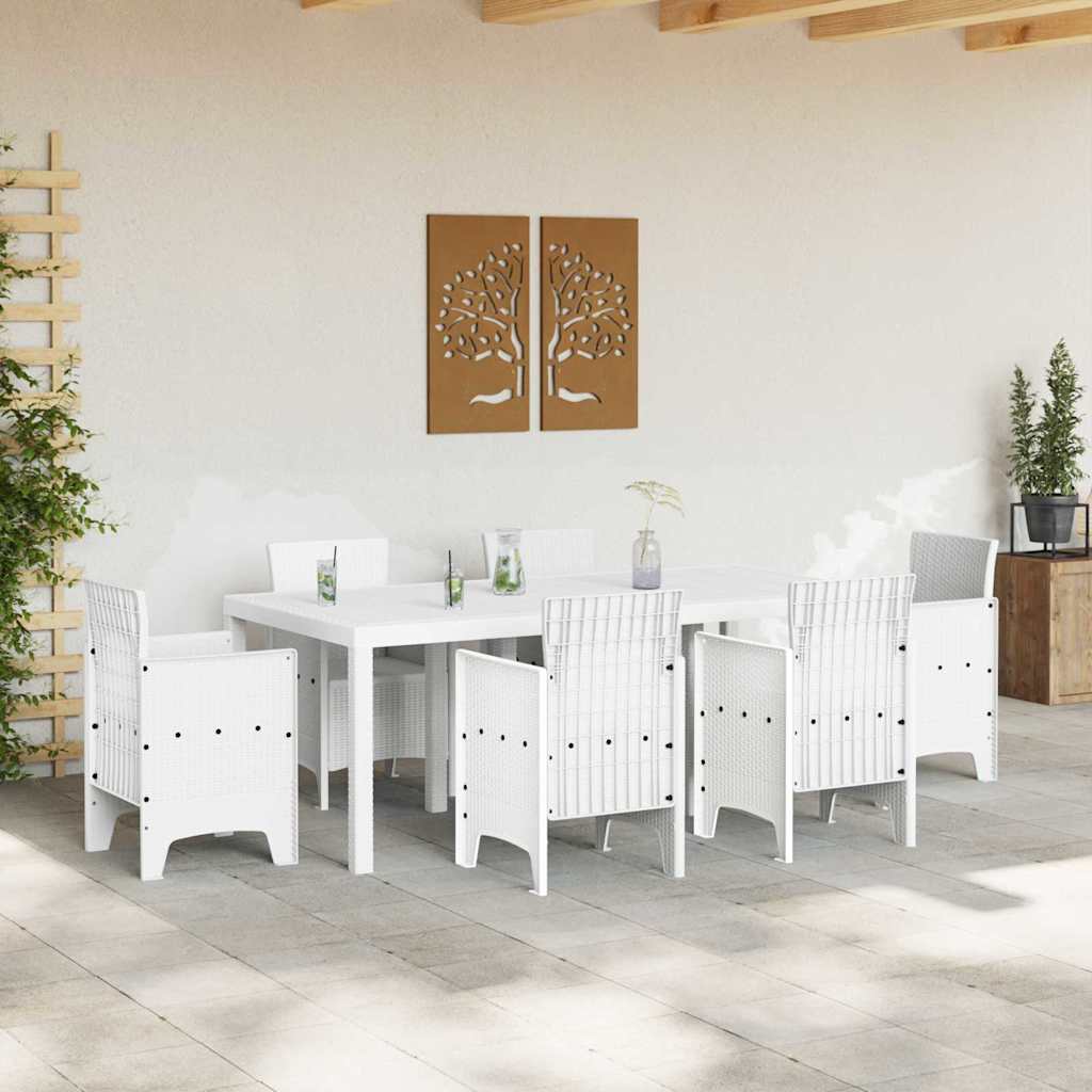 Stol za vrt Bijelo 200 x 100 x 73 cm poliratan