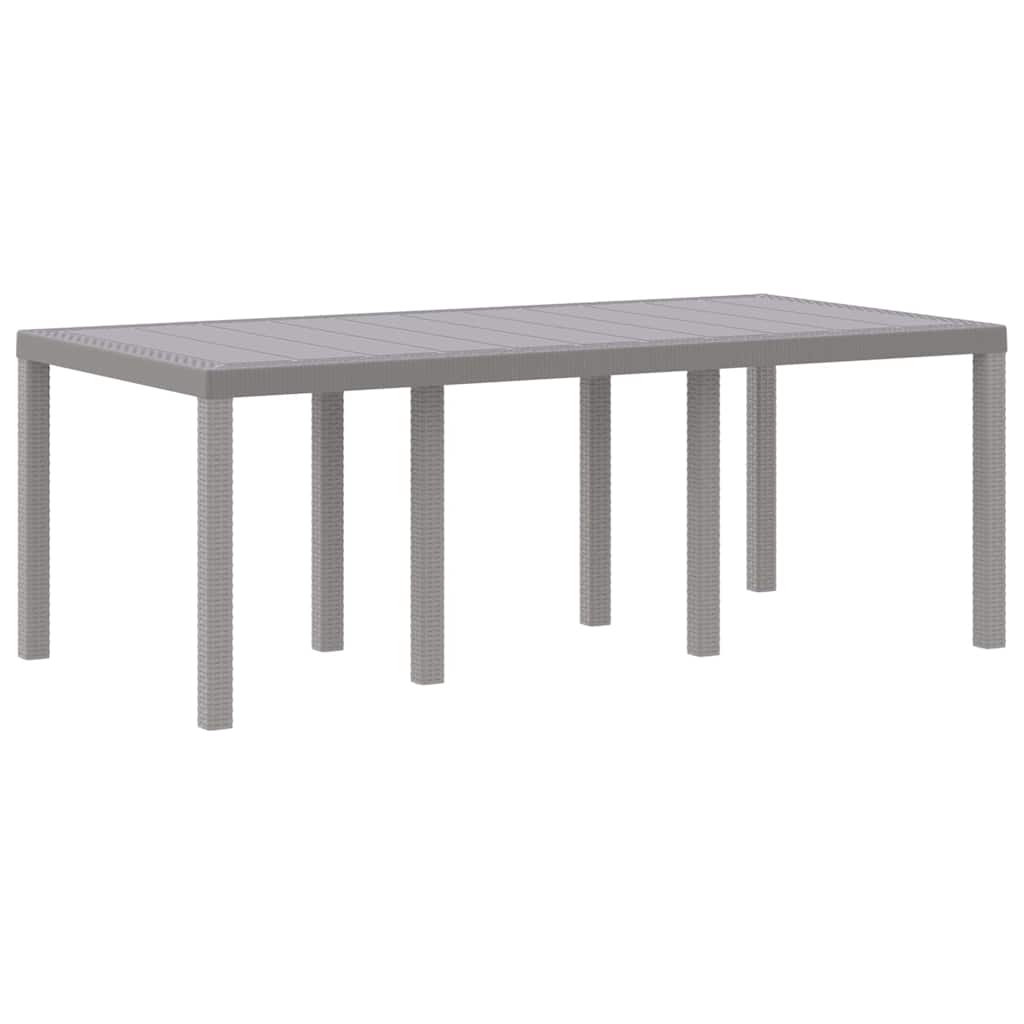 Stol za vrt Svjetlosiva 200 x 100 x 73 cm poliratan
