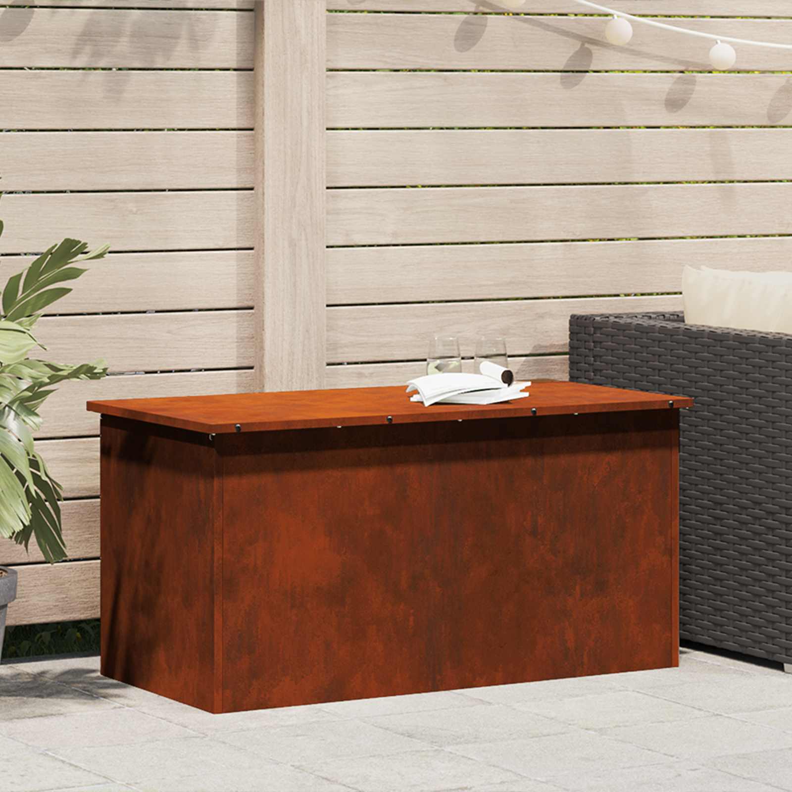 Vanjska kutija za spremanje Rđa 100 x 50,5 x 50 cm Čelik