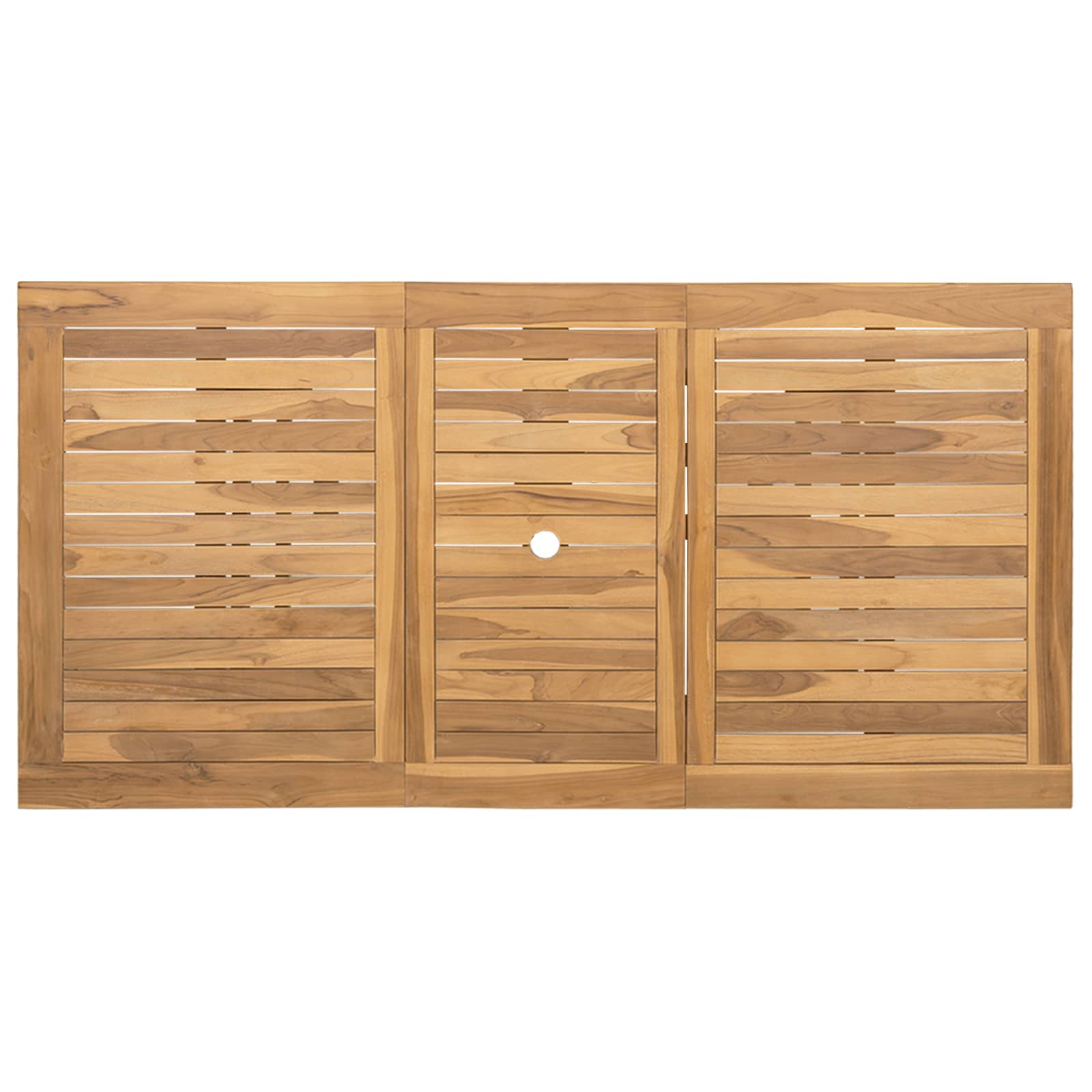 Vrtni set za objed 7 pcs Smeđa Čvrsto teak drvo