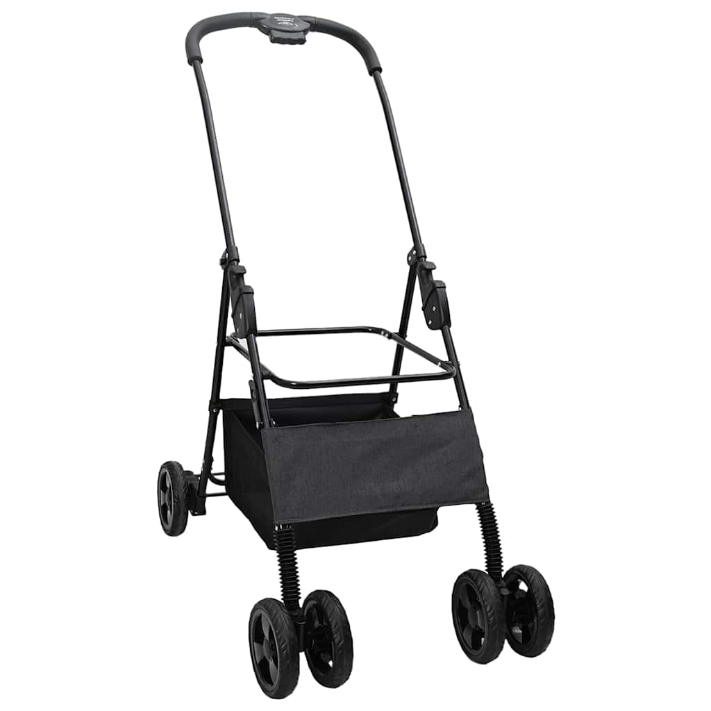 Sklopiva kolica za kućne ljubimce Podesiva Crna 81 x 47 x 99 cm