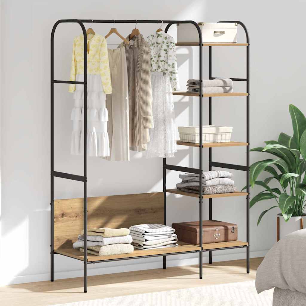Stalak za odjeću Bež 120 x 44 x 160 cm Konstruirano drvo