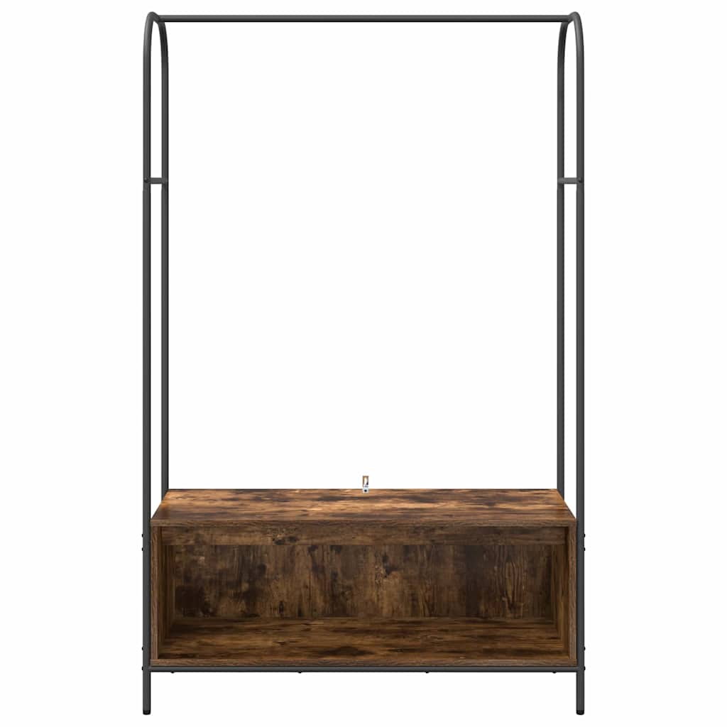 Stalak za odjeću s pohranom Smeđi hrast 100 x 44 x 160 cm