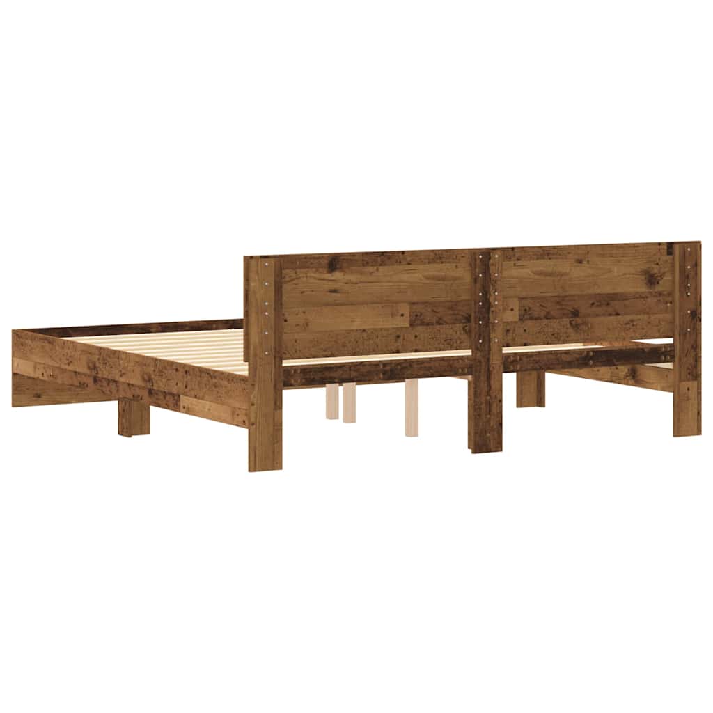 Krevetna konstrukcija s uzglavljem Staro drvo 203 x 185 x 70 cm