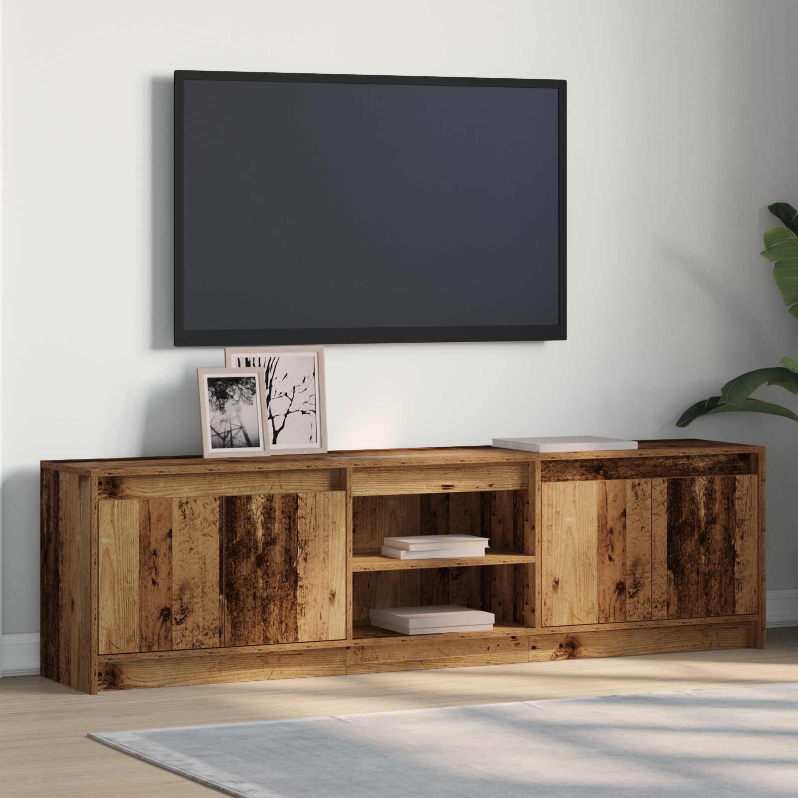 TV Jedinice 2 pcs Smeđa 180 x 34 x 50 cm Konstruirano drvo