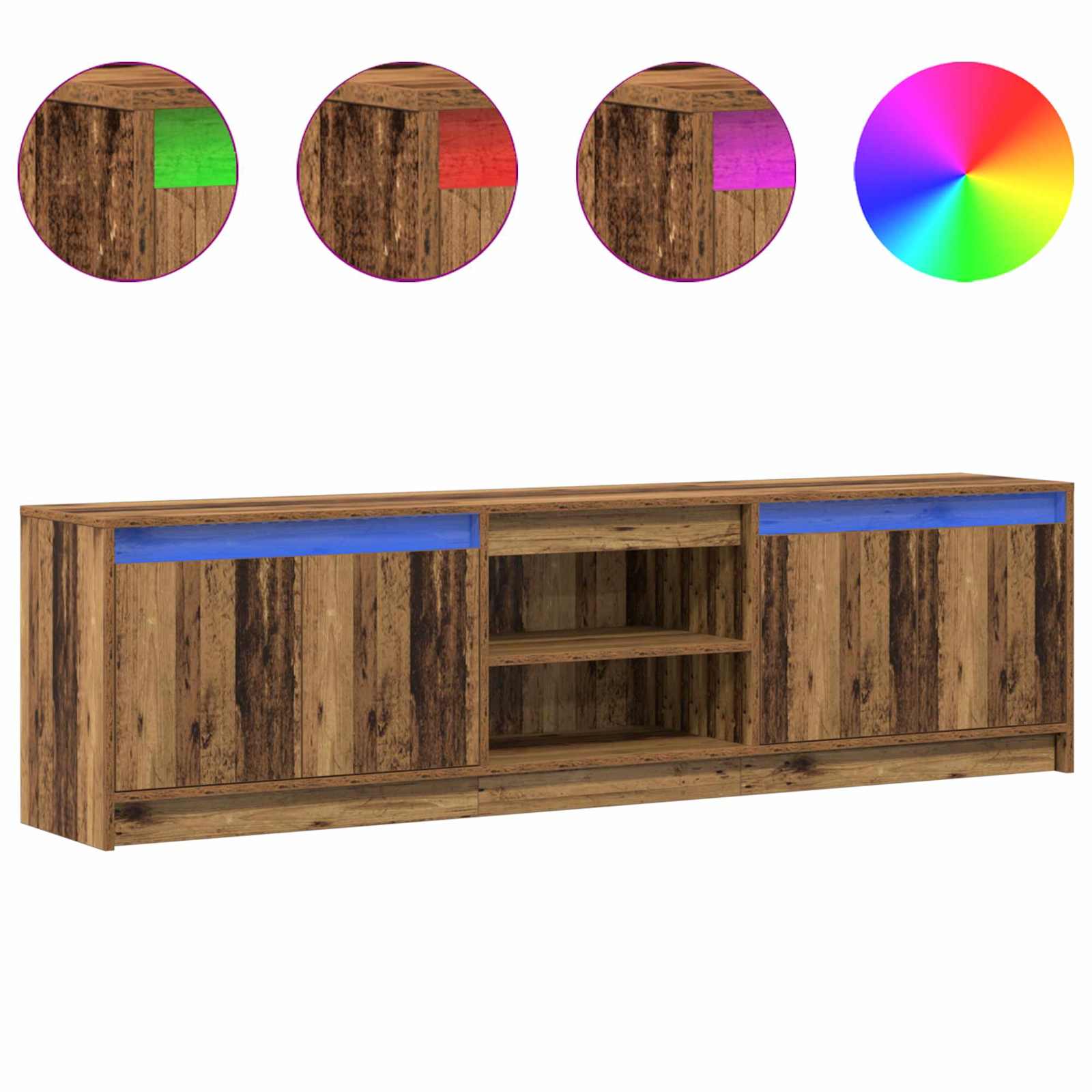 TV Jedinice 2 pcs Smeđa 180 x 34 x 50 cm Konstruirano drvo
