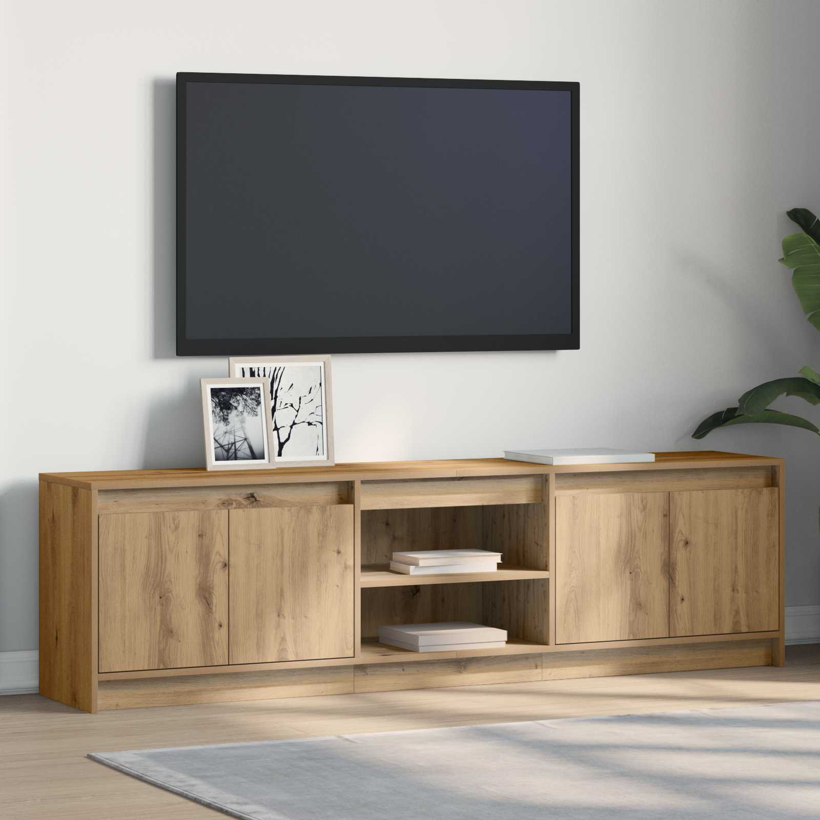 TV Jedinice 2 pcs Smeđa 180 x 34 x 50 cm Konstruirano drvo
