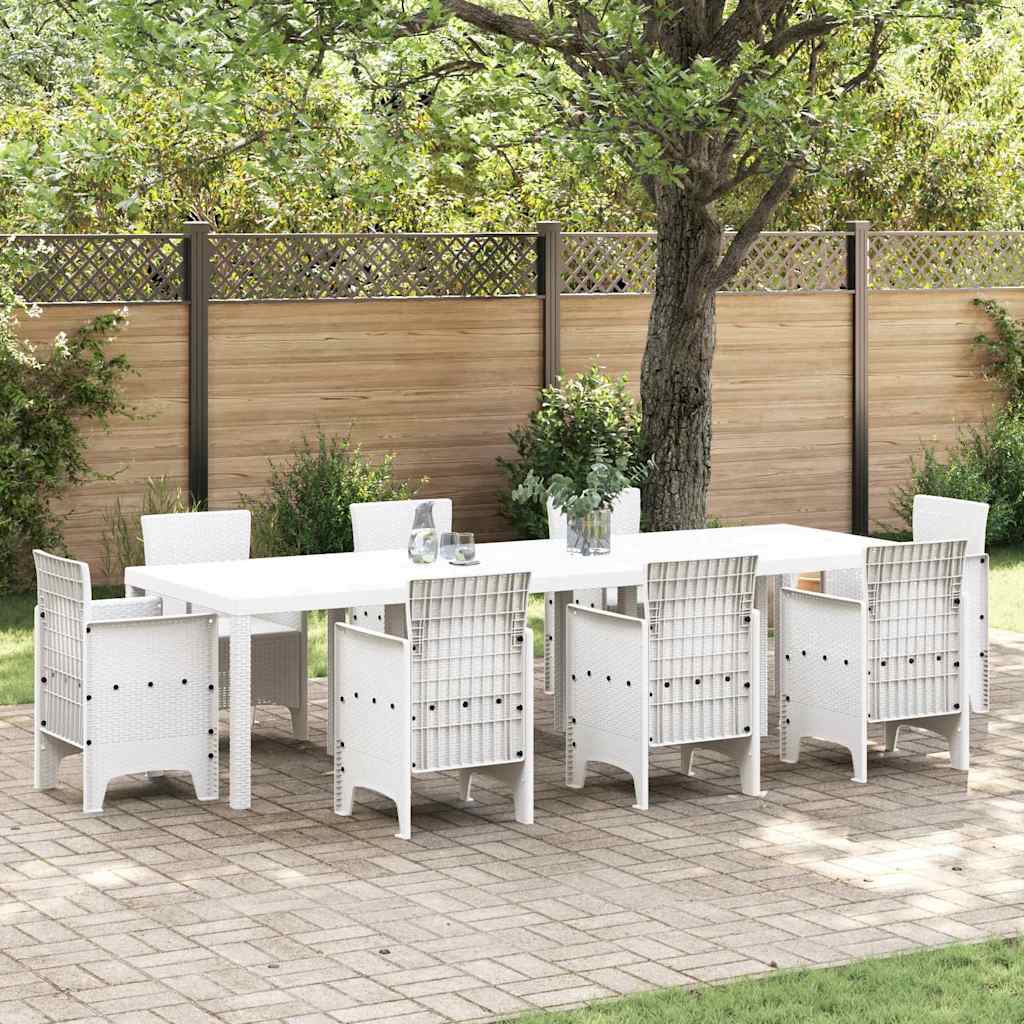 Stol za vrt Bijelo 300 x 100 x 73 cm poliratan