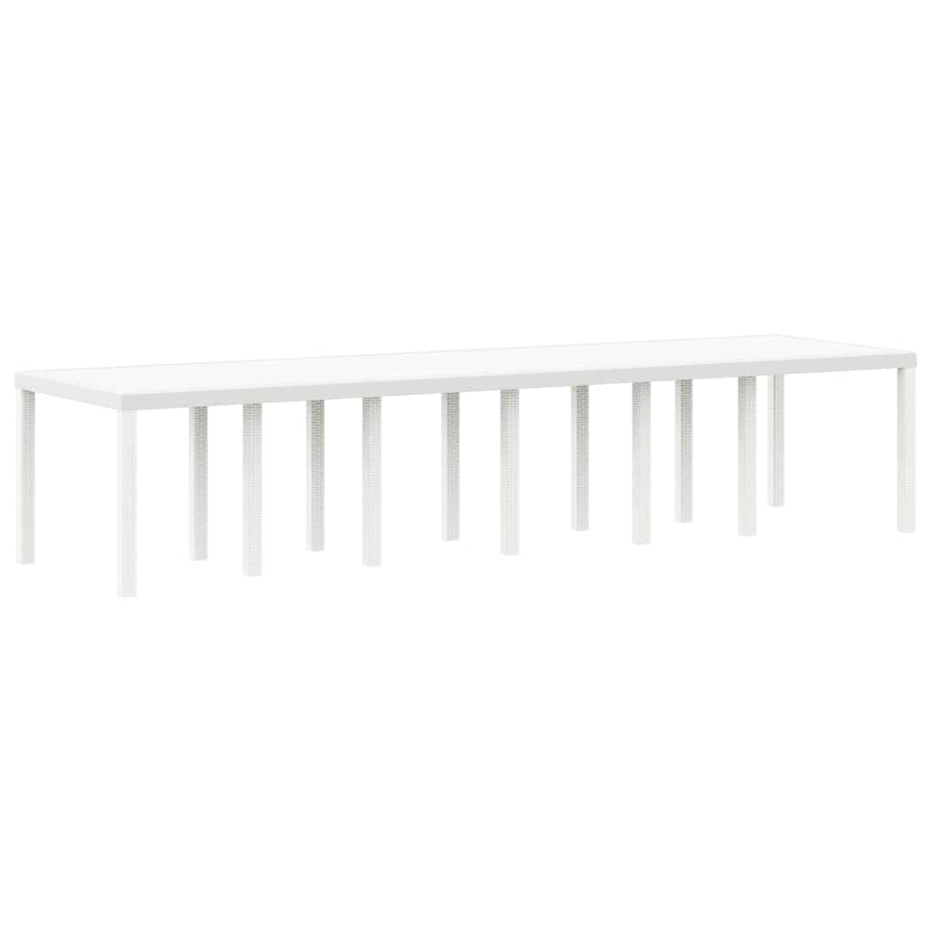 Stol za vrt Bijelo 350 x 100 x 74 cm poliratan