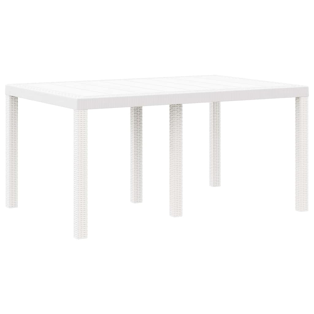 Vrtni set za objed 7 pcs Bijelo Polt ratan