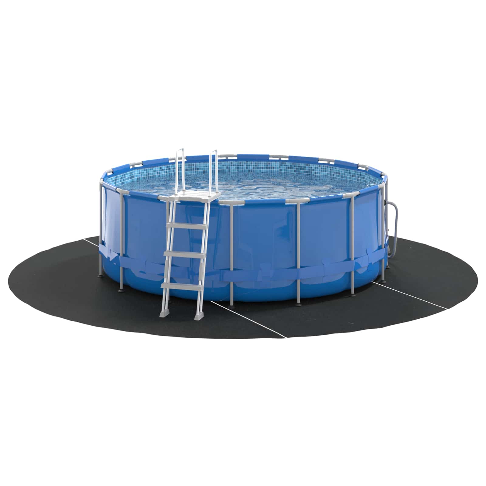 Podni sheet za bazen Crna Ø 306 cm Neslojno platno
