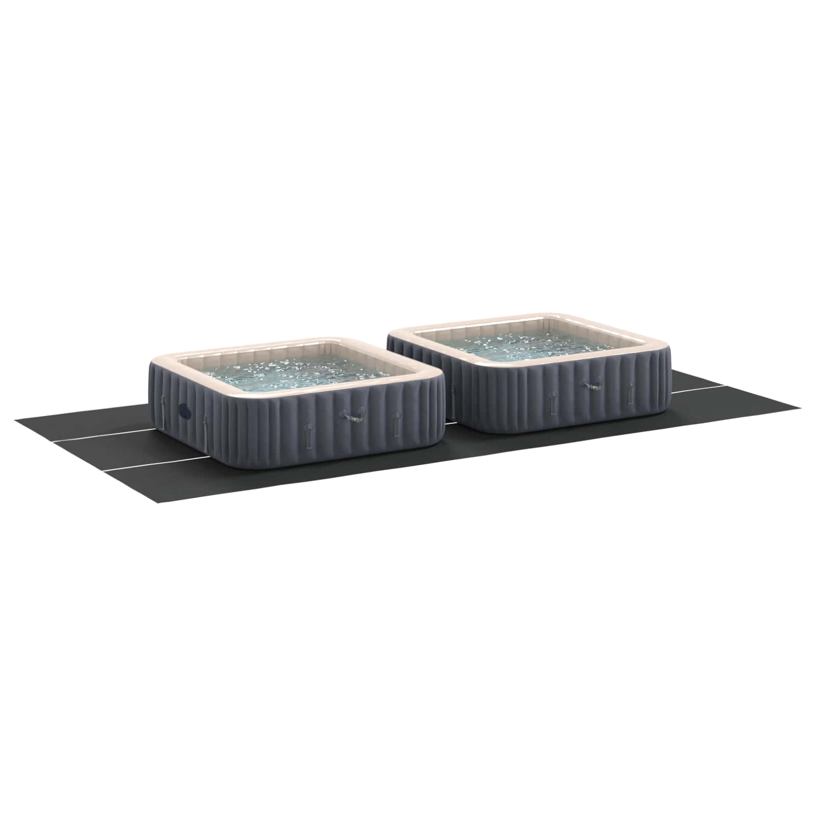 Podni sheet za bazen Crna 750 x 372 x 0,1 cm Neslojno platno