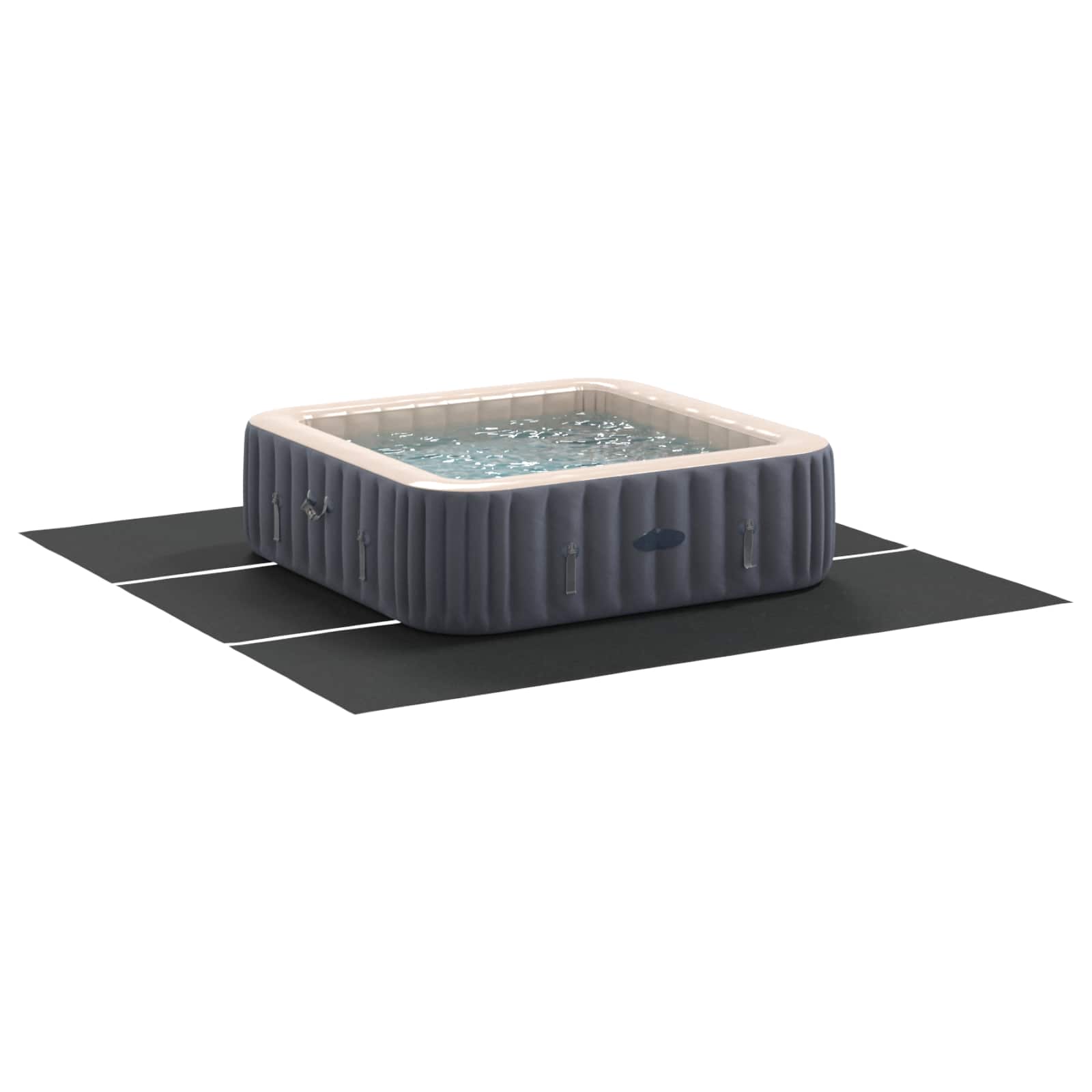 Podni sheet za bazen Crna 396 x 396 x 0,1 cm Neslojno platno