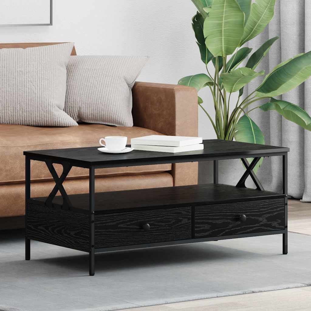 with Drawer Crni hrast 100 x 51 x 45 cm Konstruirano drvo