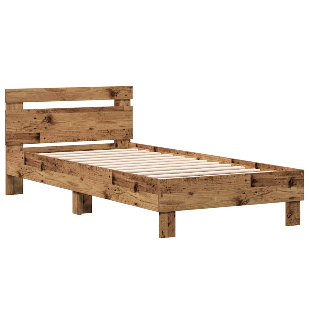 Krevetna konstrukcija s uzglavljem Staro drvo 203 x 95 x 70 cm