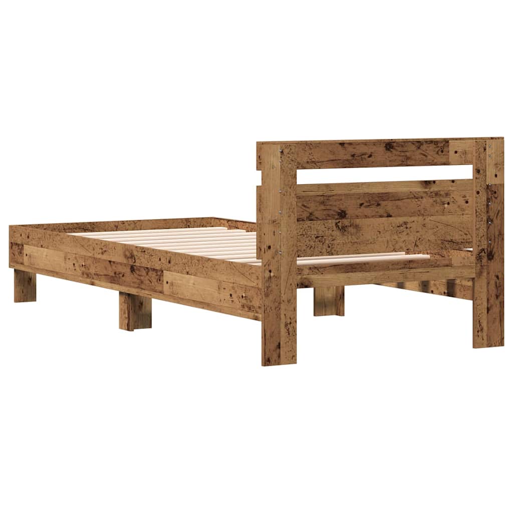 Krevetna konstrukcija s uzglavljem Staro drvo 203 x 95 x 70 cm