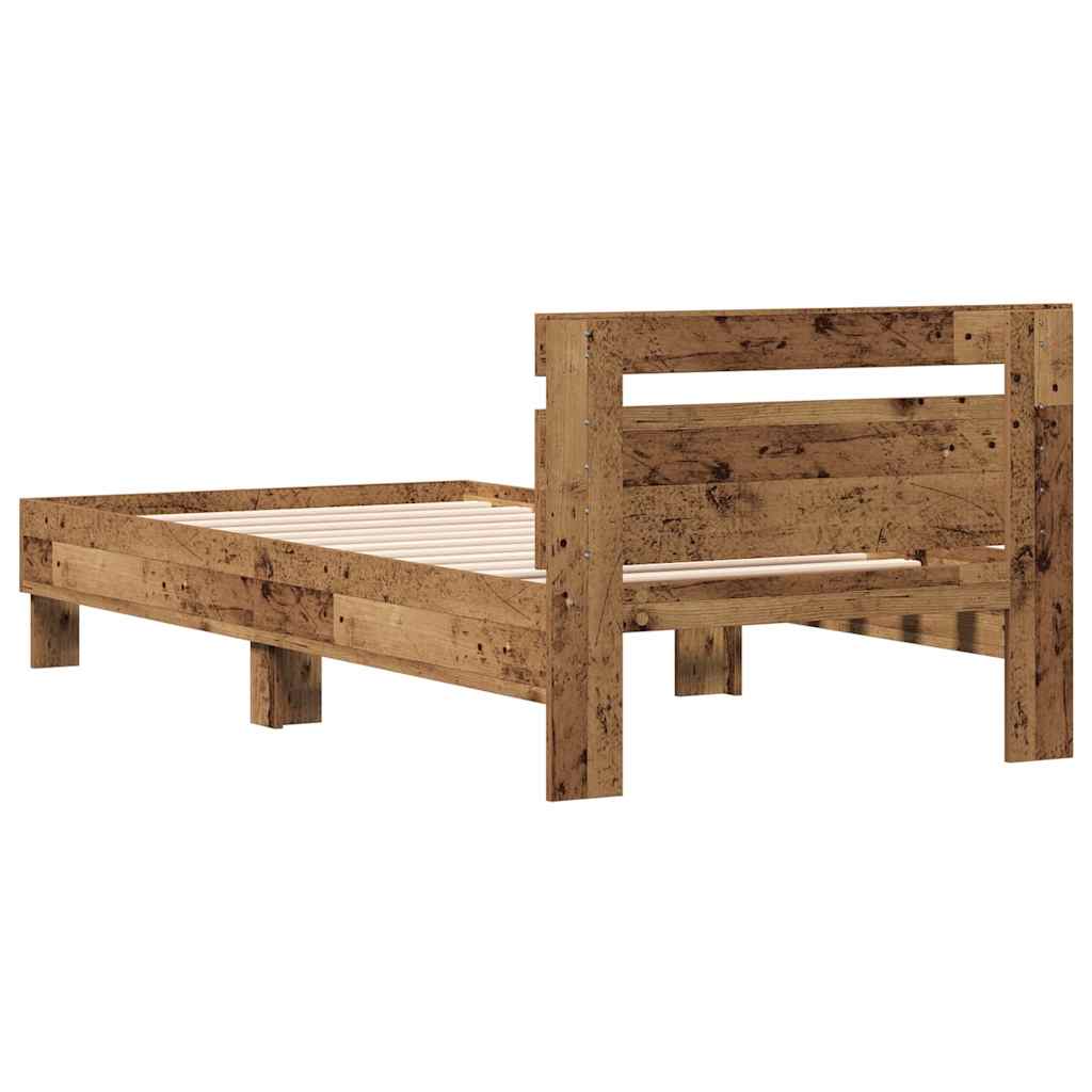 Krevetna konstrukcija s uzglavljem Staro drvo 193 x 95 x 88 cm