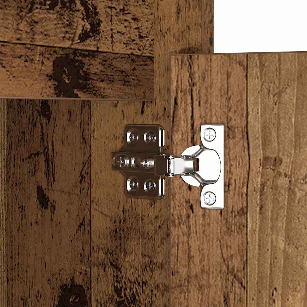LED noćni ormarić s ladicama 2 pcs Staro drvo 38 x 34 x 61 cm