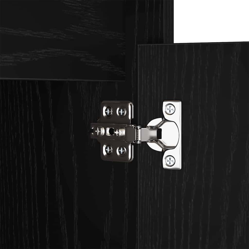 LED noćni ormarić s ladicama 2 pcs Crni hrast 38 x 34 x 61 cm