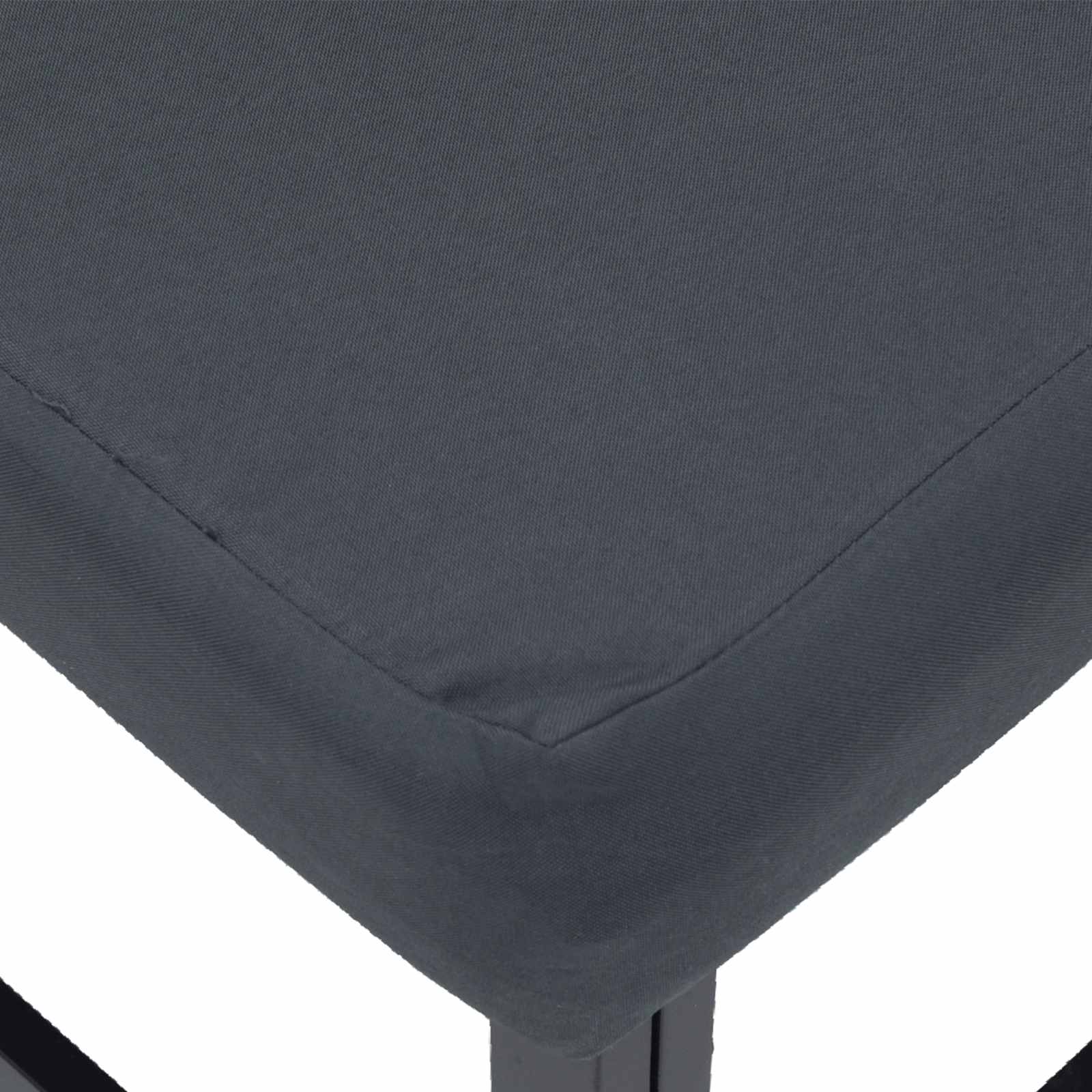 Sjedeća garnitura za vrt s jastukom 11 pcs Crna Aluminij